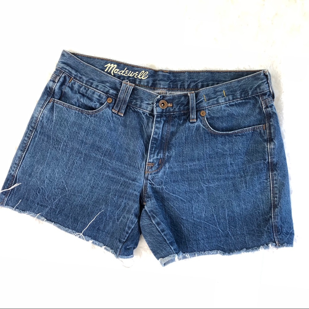 Madewell cut off denim blu jean shorts Sz 28